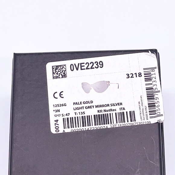 NEW VERSACE VE2239 1252/6G SILVER CAT EYE SUNGLASSES VERSACE VE 2239 - Picture 13 of 13